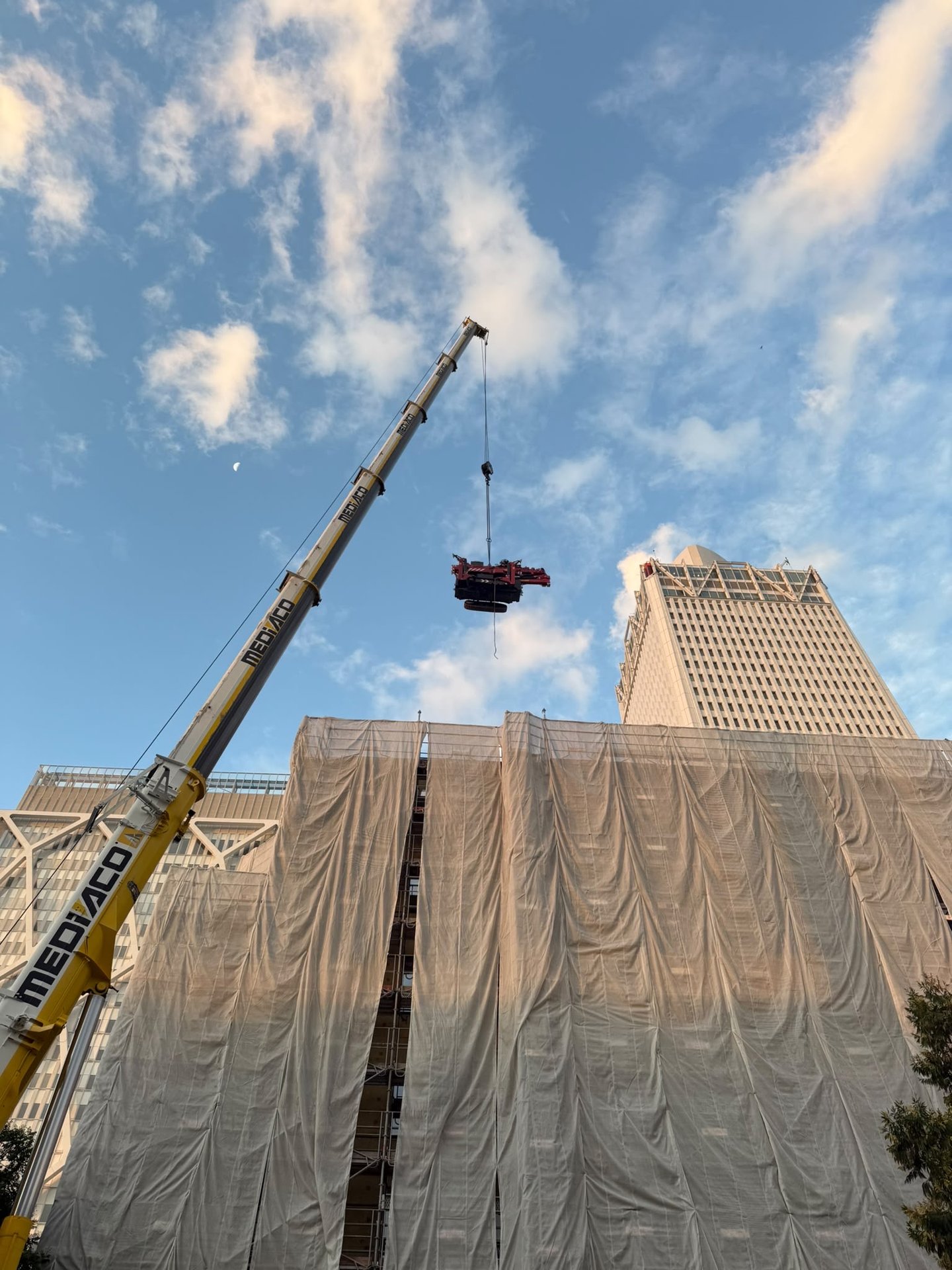 Grue araignee suspendue en hauteur